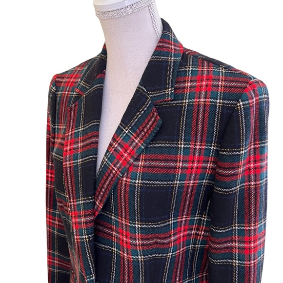 Pendleton Vintage Wool Authentic Black Stewart Tartan Skirt Suit - Picture 5 of 13